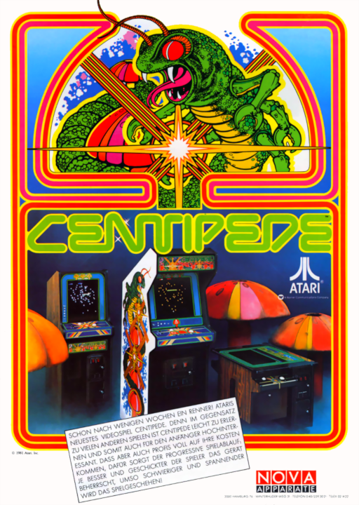 Centipede (revision 3) [2 Player version] Arcade Game Cover